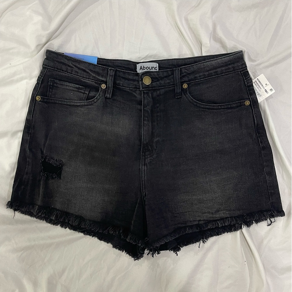 Abound Size 32 Black Denim Jean Shorts Womens